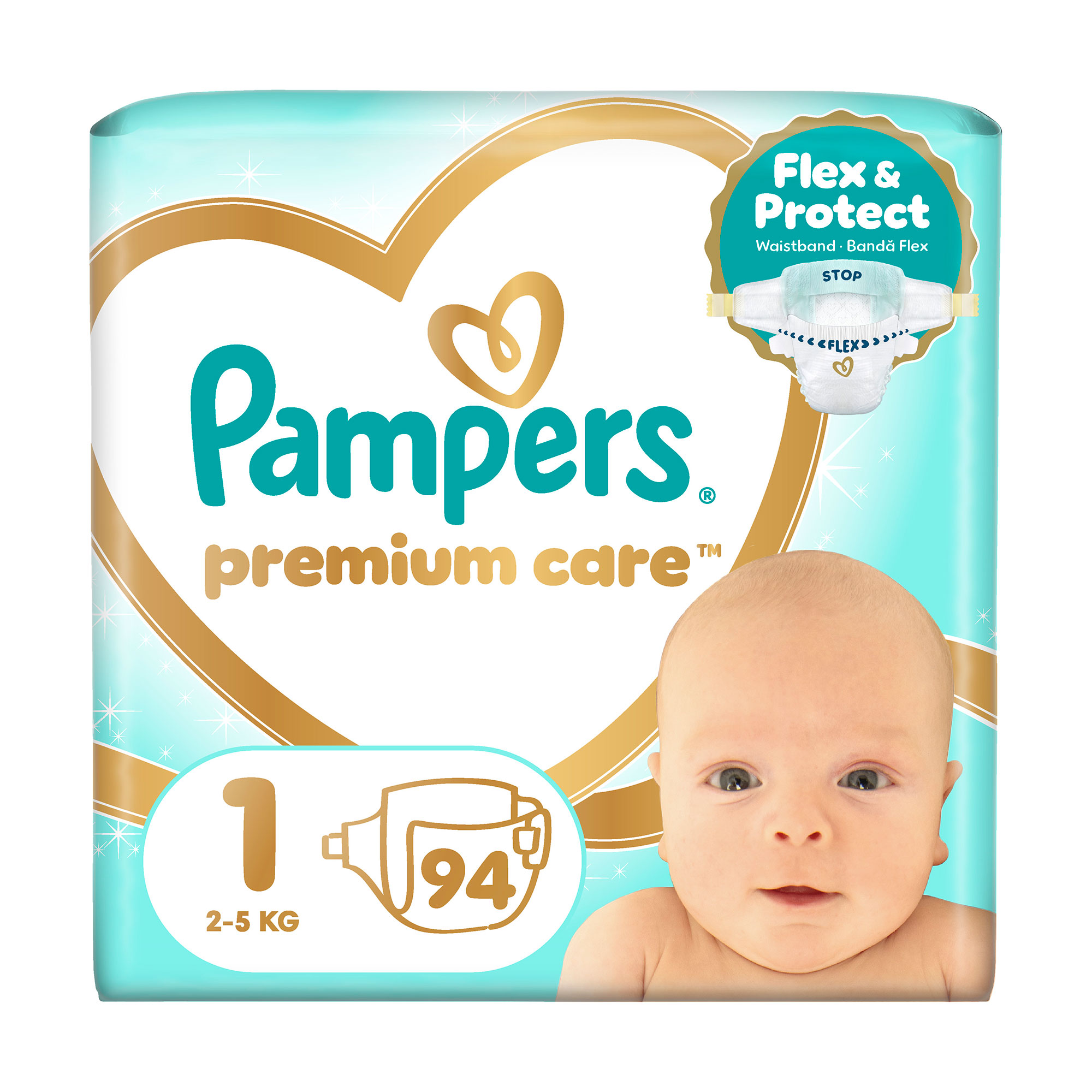 Підгузки Pampers Premium Care розмір 1 (2-5 кг), 94 шт